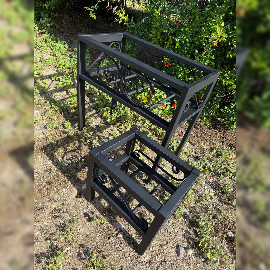 Large & Hammered Metal Box Stand Bundle