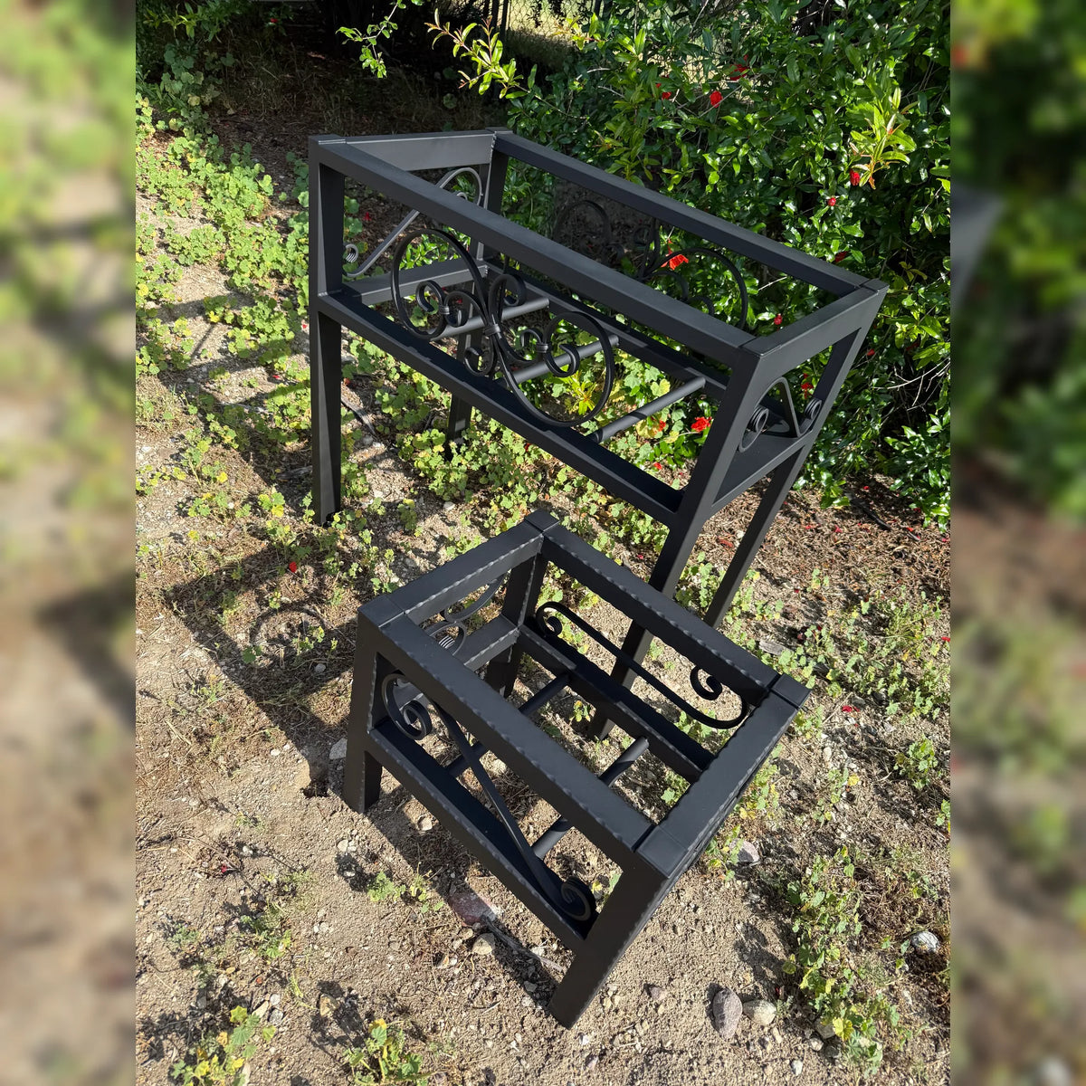 Large & Hammered Metal Box Stand Bundle