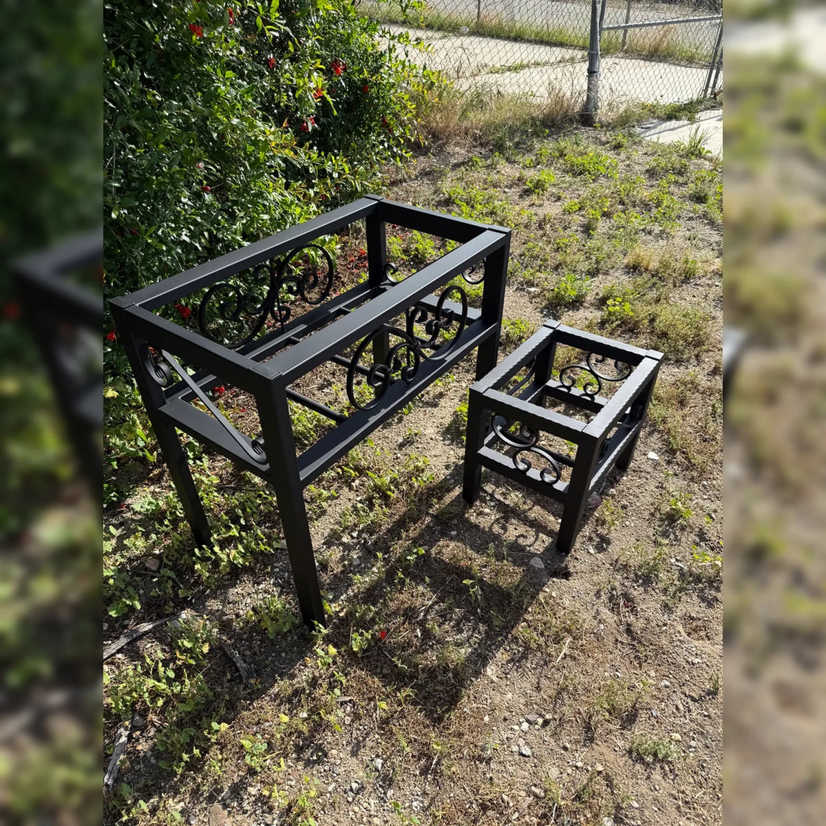 Large & Hammered Metal Box Stand Bundle