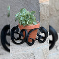 Full C-Scroll Terracotta Metal Plant Stand
