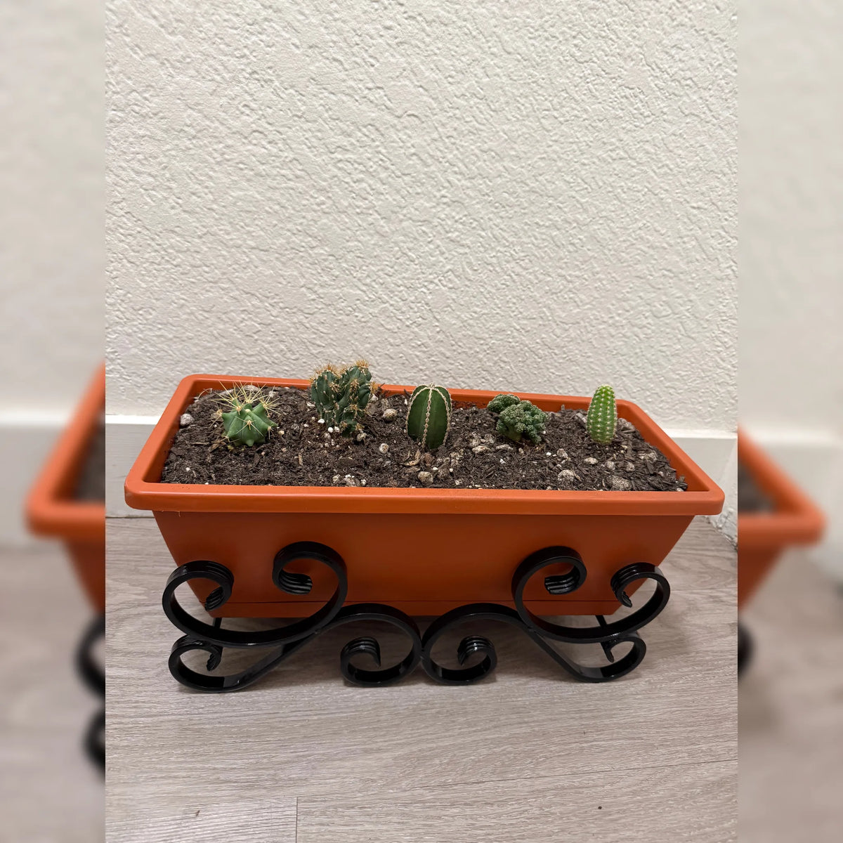 Ornamental Sled Planter Stand