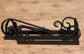 Wall Hung Steel Planter with S-Scroll & U-Scroll Ornamental Accents — Decorative Metal Wall Planter | Made in the USA
