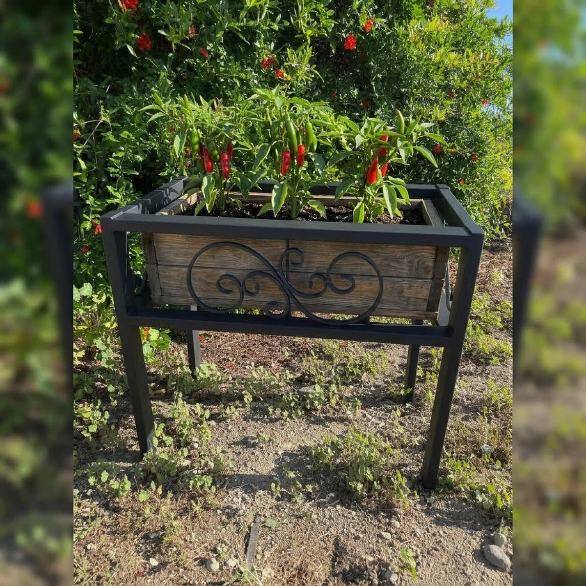 Large Metal Planter Box Stand