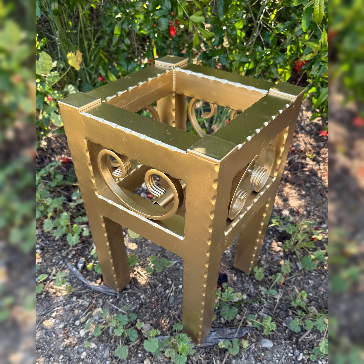 Small Metal Box Planter Stand