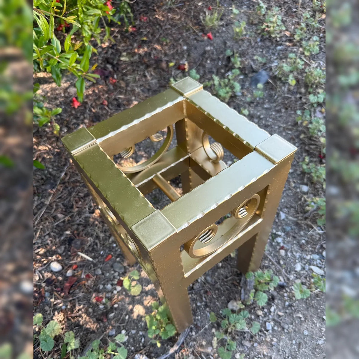 Small Metal Box Planter Stand
