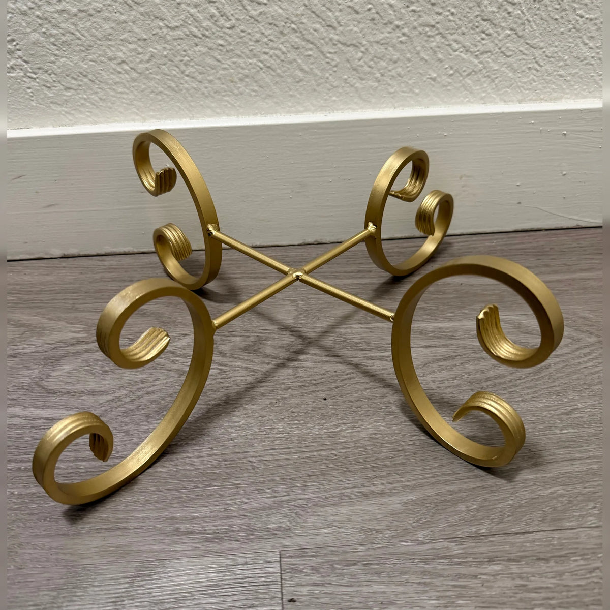 X-Shaped C-Scroll Planter Stand