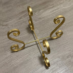 X-Shaped S-Scroll Iron Planter Stand