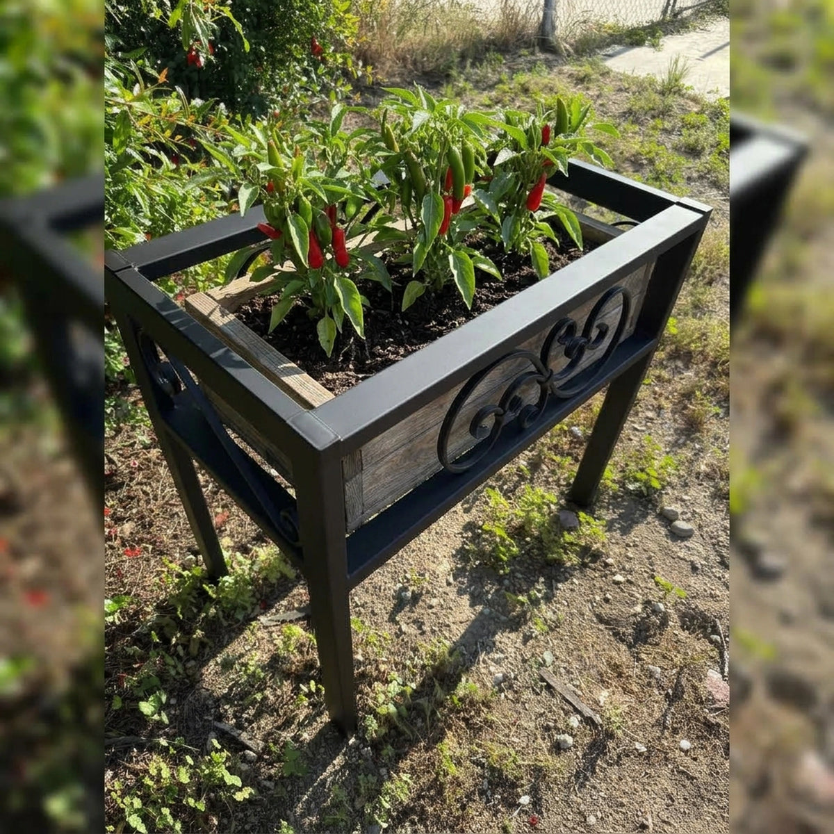 Large Metal Planter Box Stand