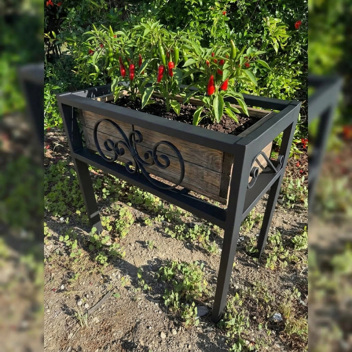 Large Metal Planter Box Stand