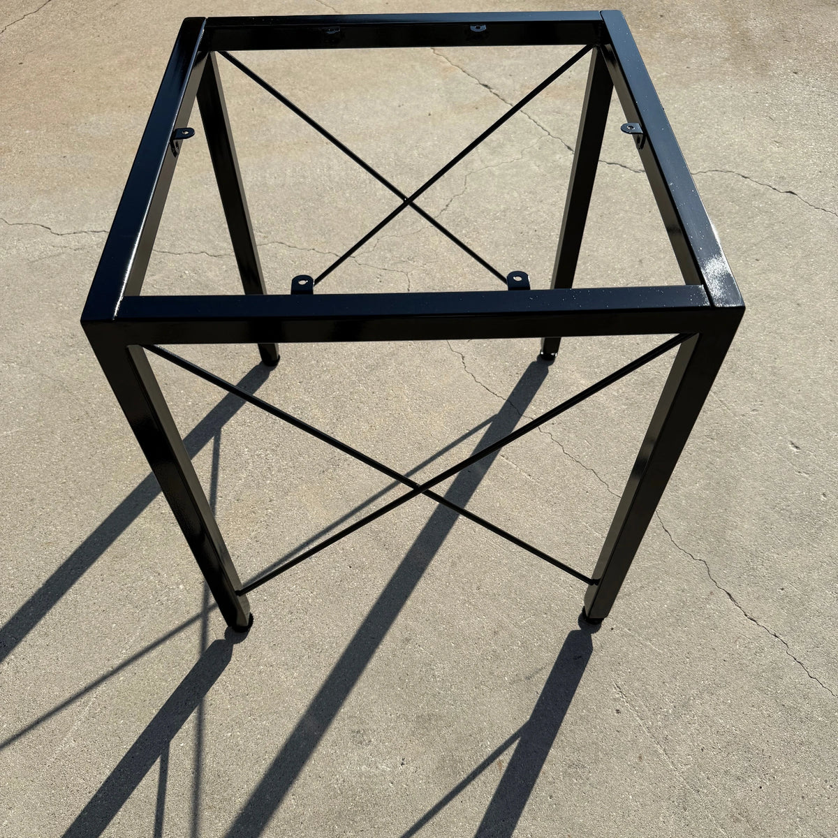 Cube X-Brace Metal Stool Stand