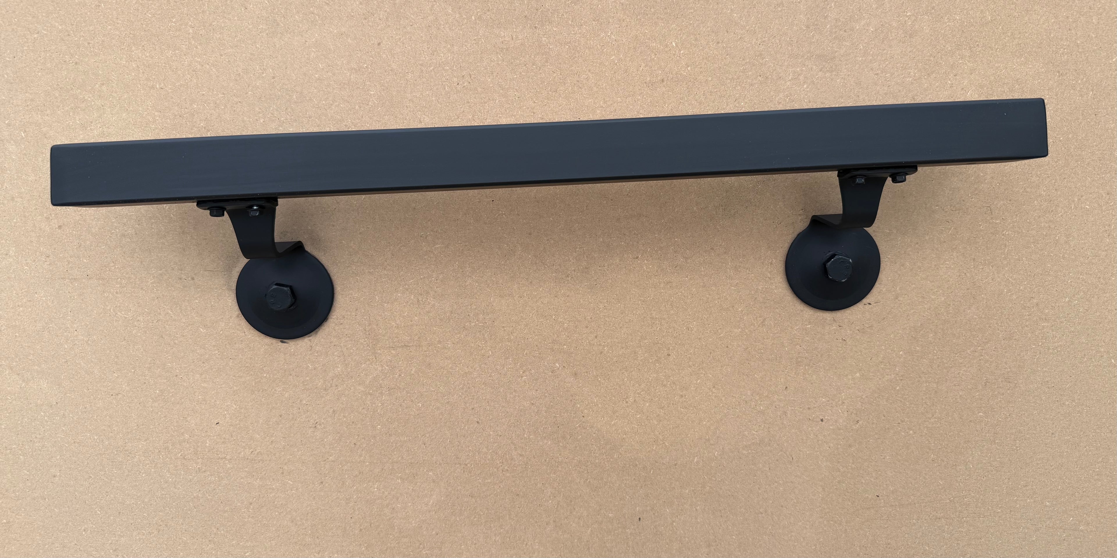 Square Steel Handrail — ADA Compliant 1.5" x 1.5" Steel Tube | Flat Black or Metallic Gold | Made in the USA