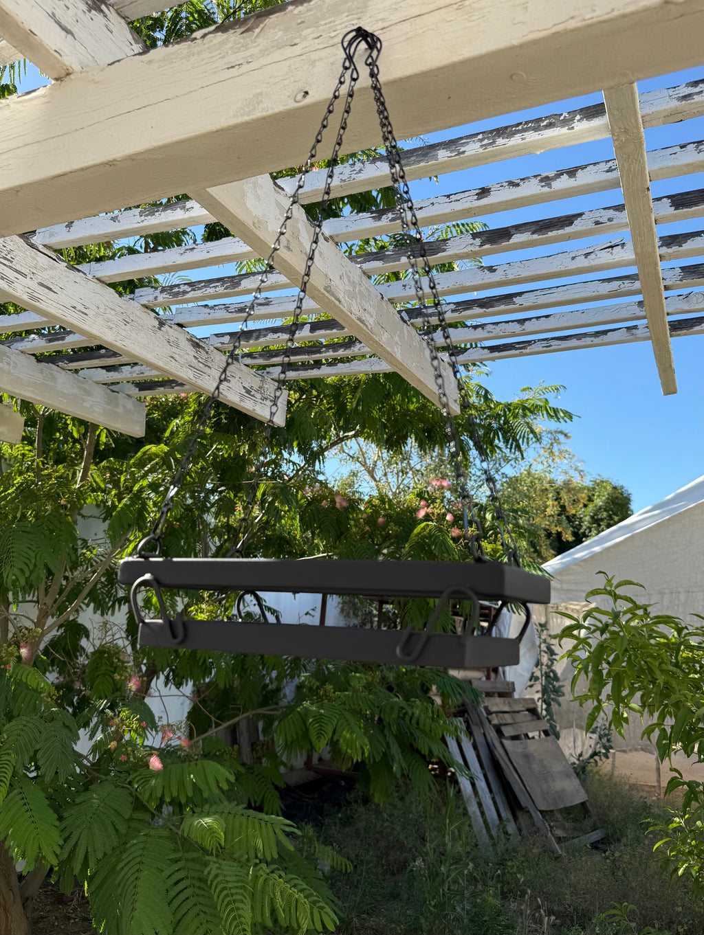 Rectangle Hanging Chain Planter — Hanging Steel Planter for Indoor & Outdoor Use | Made in the USA