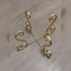 X-Shaped S-Scroll Iron Planter Stand