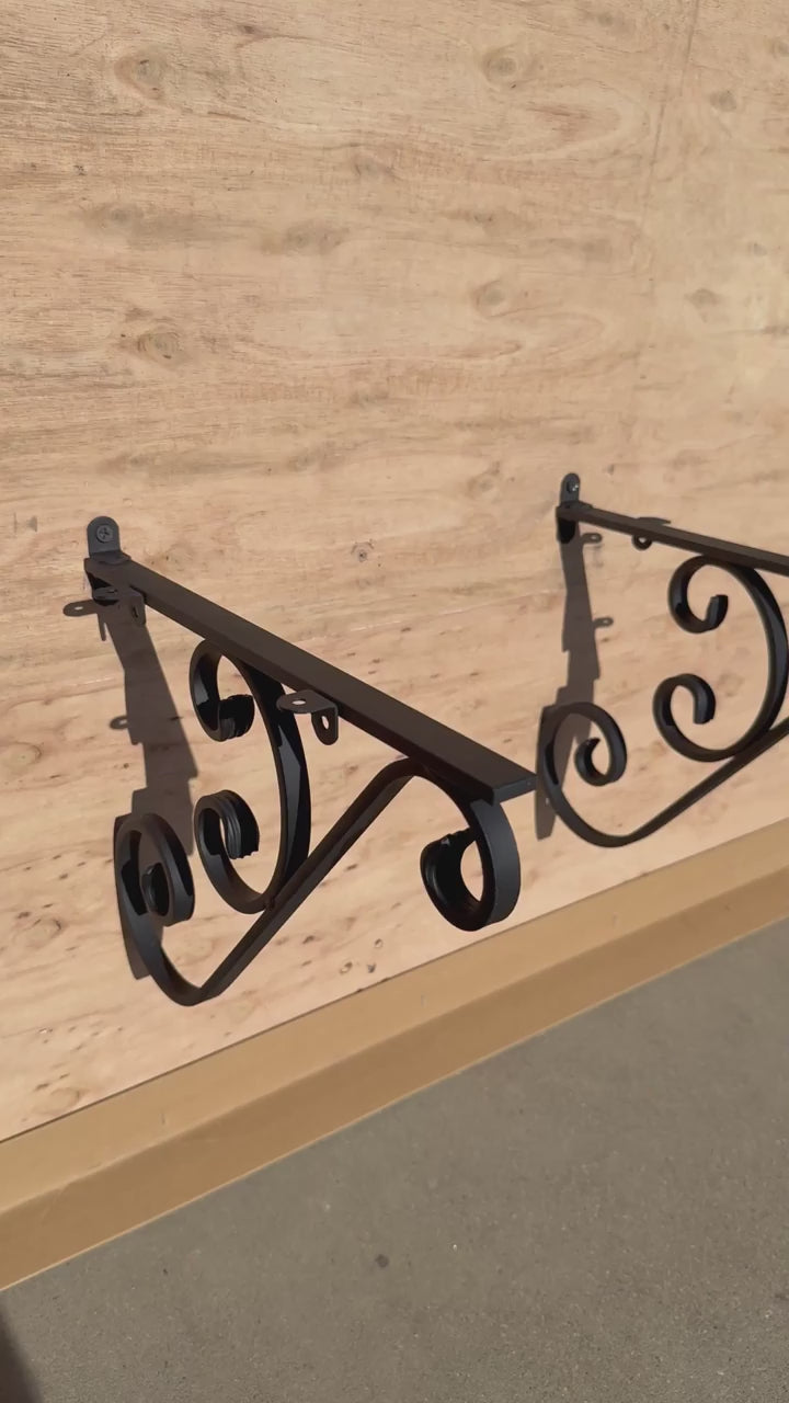 Shelf Brackets with S-Scroll & U-Scroll Accents (Set of 2)