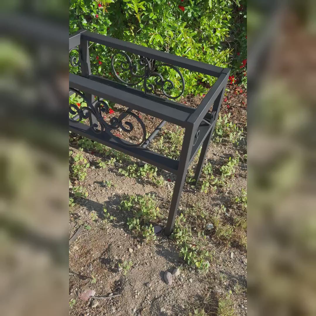 Large Metal Planter Box Stand