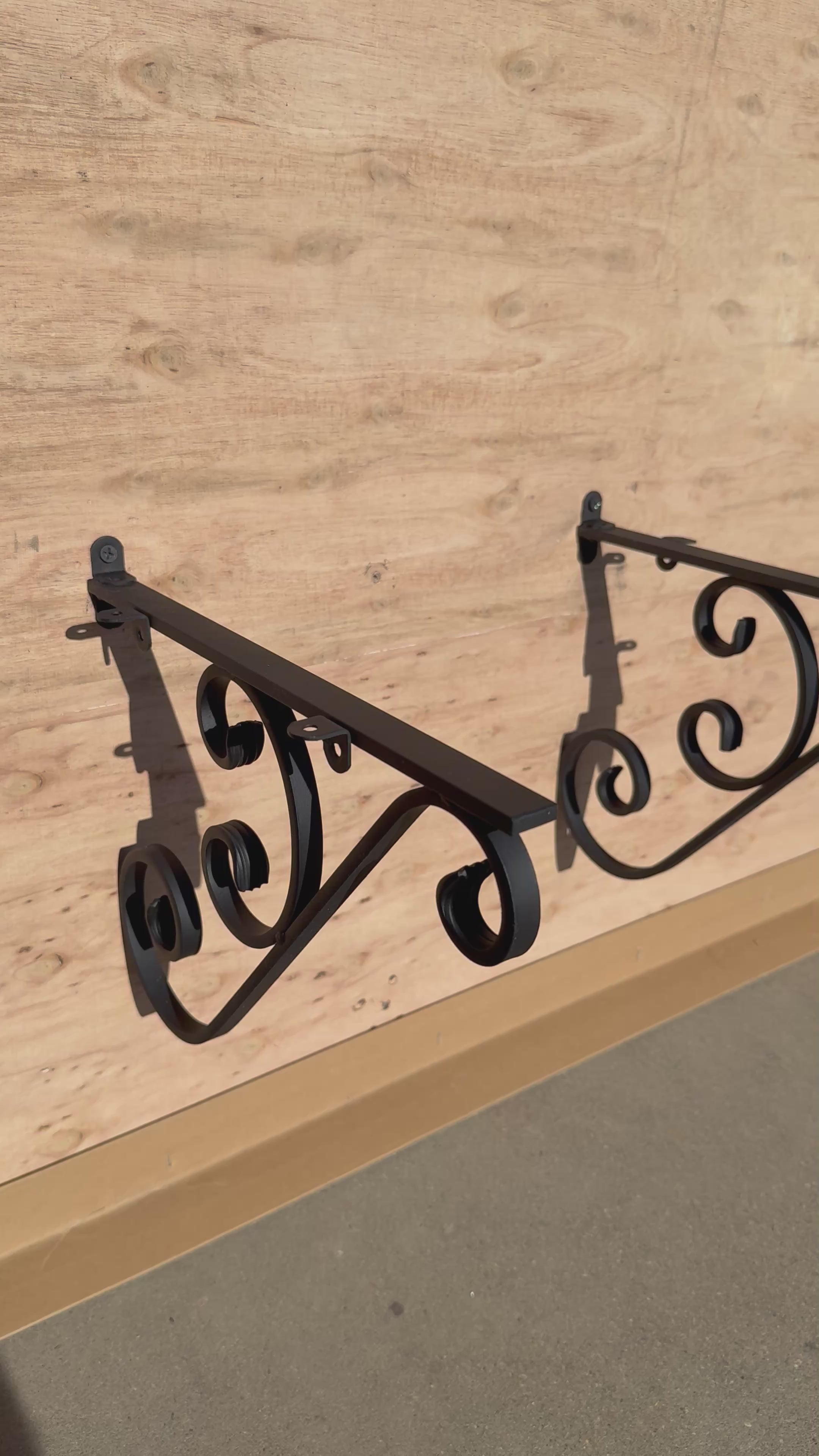 Ornamental Iron Shelf Supports with S-Scroll & U-Scroll Accents — Decorative Metal Shelf Brackets | Made in the USA (Set of 2)