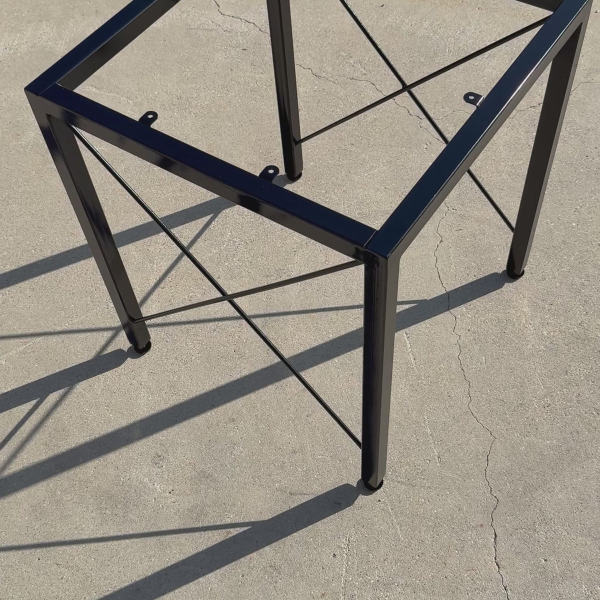 Cube X-Brace Metal Stool Stand