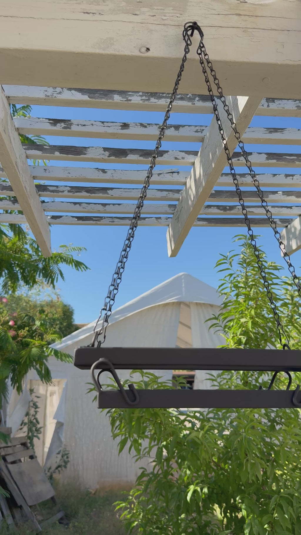 Rectangle Hanging Chain Planter — Hanging Steel Planter for Indoor & Outdoor Use | Made in the USA