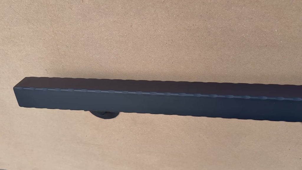 Hammered Square Steel Handrail