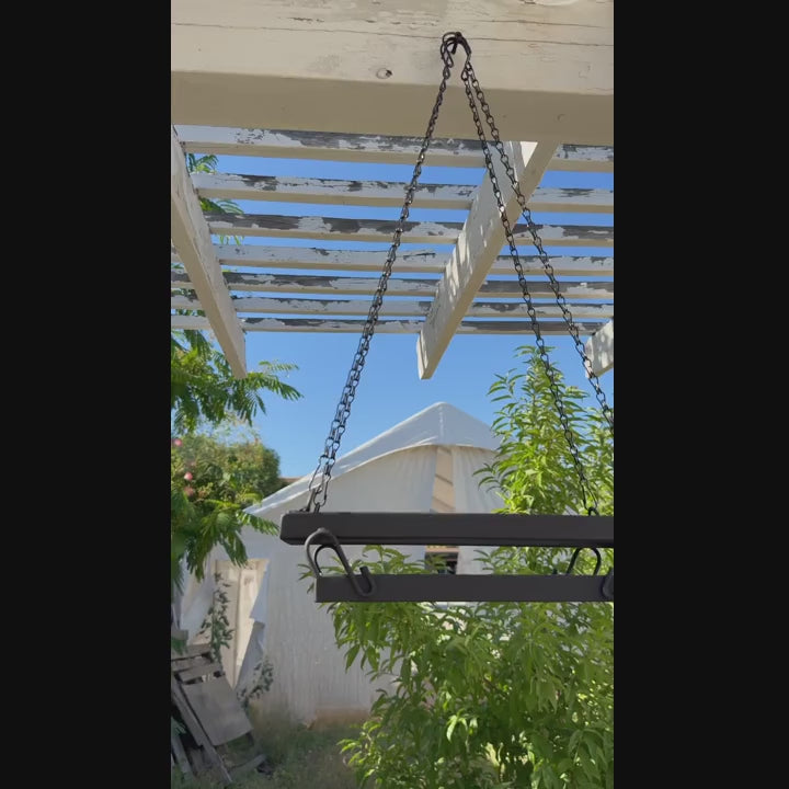 Rectangle Hanging Chain Metal Planter