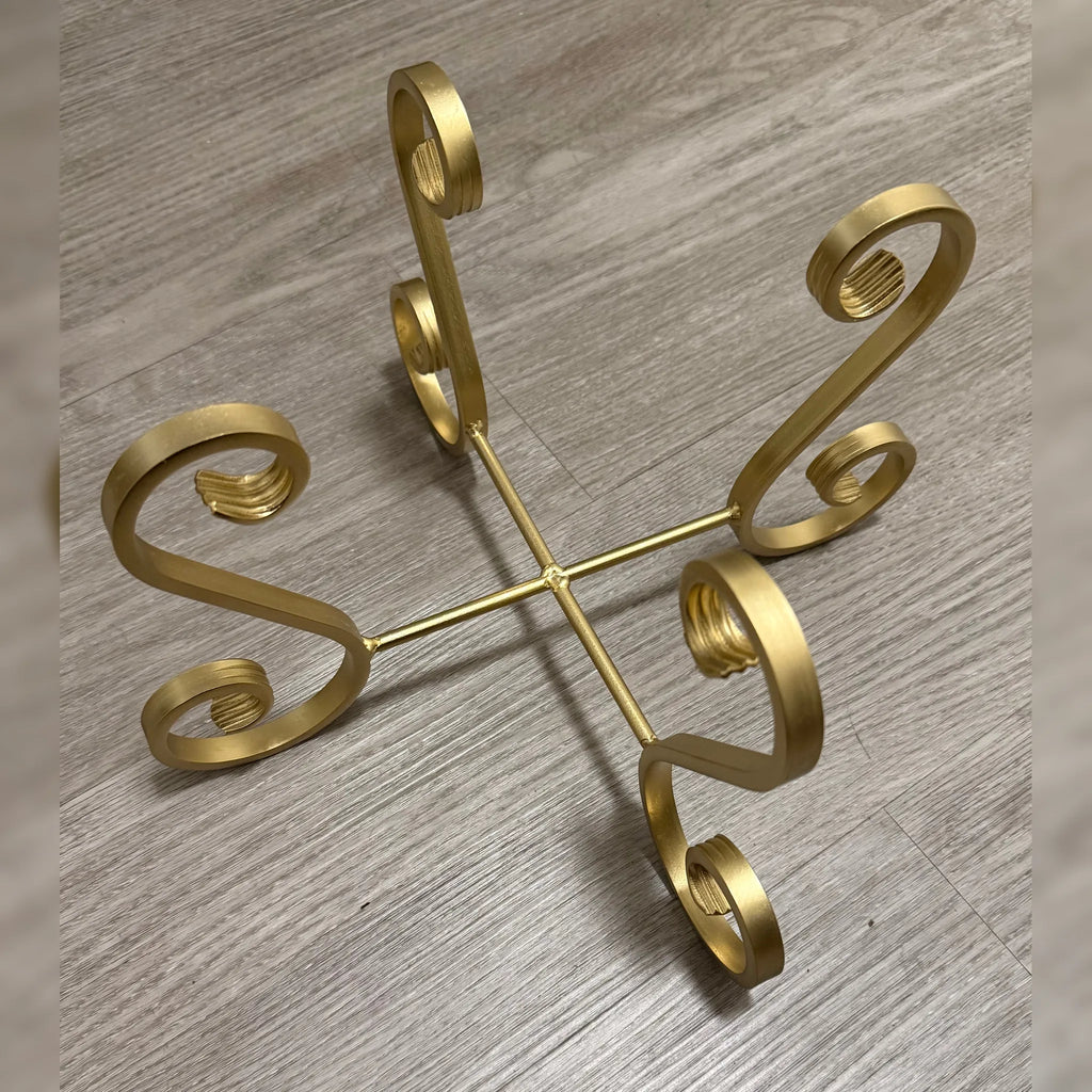 X-Shaped S-Scroll Iron Planter Stand