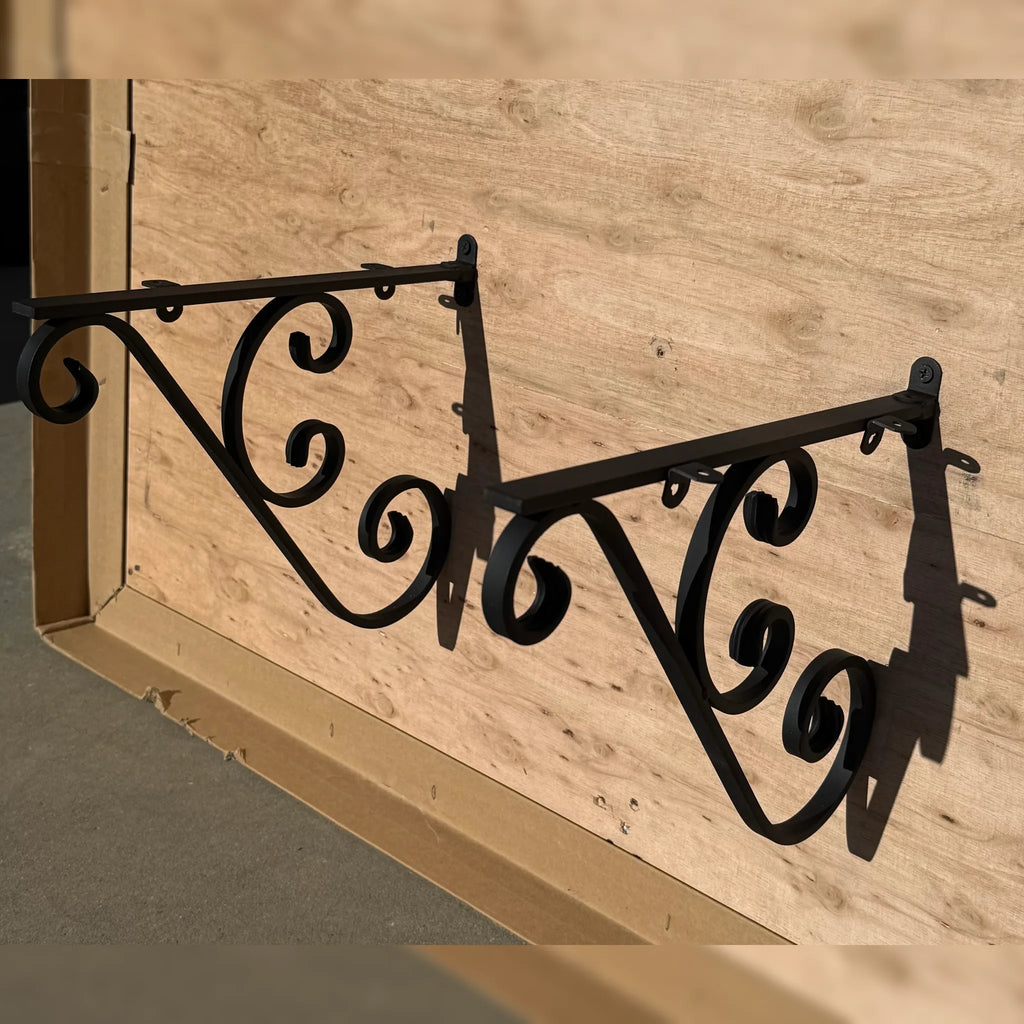 Shelf Brackets with S-Scroll & U-Scroll Accents (Set of 2)