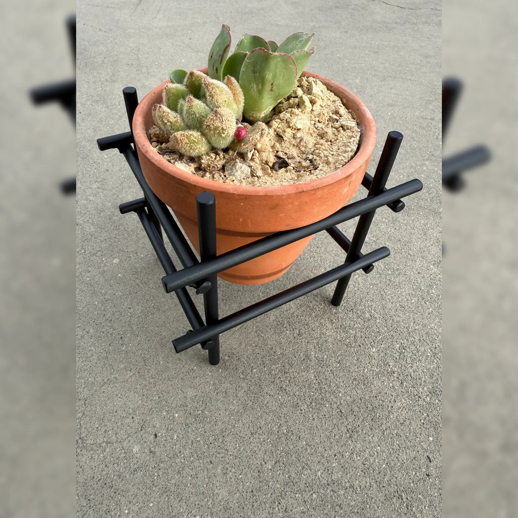 Hollow Cube Terracotta Planter Stand