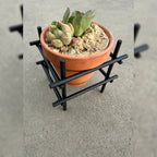 Hollow Cube Terracotta Planter Stand