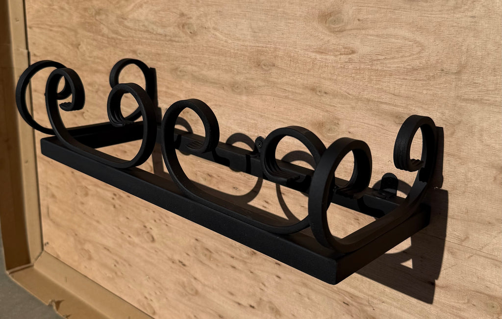 Wall Hung Steel Planter with Thin U-Shaped Accents — Decorative Metal Wall Planter | Made in the USA